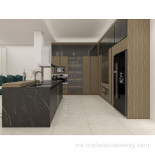 American Kitchen Island Marble Kabinet Dapur Disesuaikan